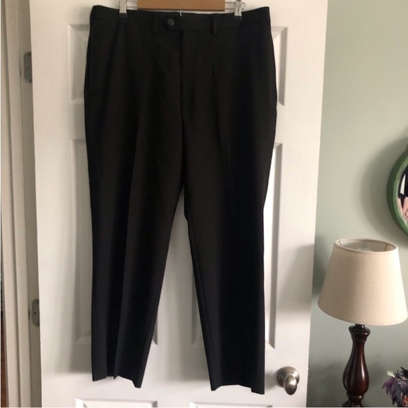 Hagger black classic fit Eclo Stria striped dress pants in size 38x30 - Picture 3 of 16